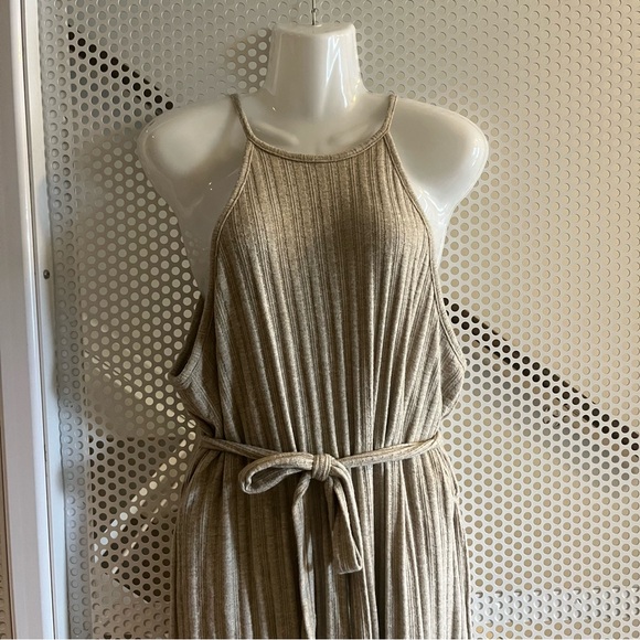 Anthropologie Amadi Knit Halter Midi Dress Size XL in  Oatmeal Cream NWT - Picture 5 of 12